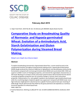 And Hypoxia-Germinated Wheat: Evolution of Γ-Aminobutyric Acid, Starch Gelatinization and Gluten Polymerization During Steamed Bread Making