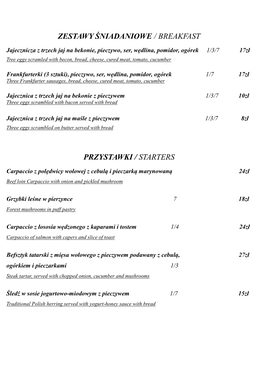 Zestawy Śniadaniowe / Breakfast