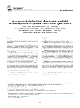 A Randomized, Double-Blind, Placebo-Controlled Trial Of