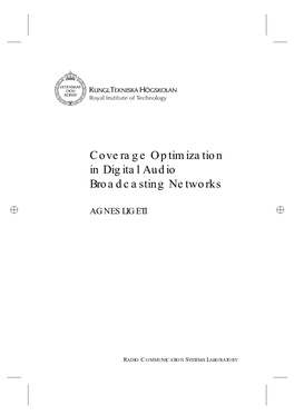 Coverage Optimization in Digital Audio Broadcasting Networks