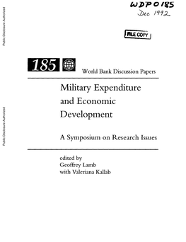 Military Expenditure Data for Developing Countries: Methods and Measurement