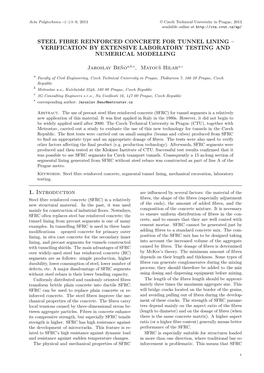 Steel Fibre Reinforced Concrete for Tunnel Lining – Verification by Extensive Laboratory Testing and Numerical Modelling