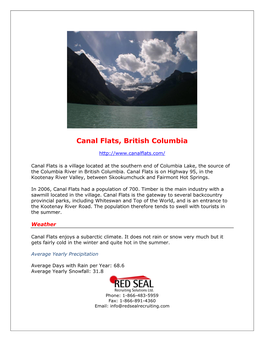 Canal Flats, BC, Canada | Red Seal Recruiting