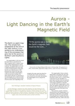 Aurora - Light Dancing in the Earth’S Magnetic Field