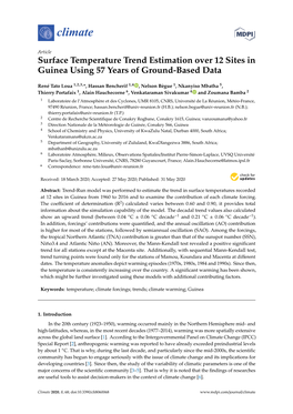 Surface Temperature Trend Estimation Over 12 Sites in Guinea Using 57 Years of Ground-Based Data