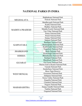 National Parks in India 1