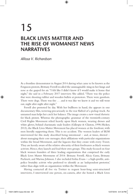 Black Lives Matter and the Rise of Womanist News Narratives