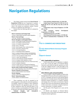 Navigation Regulations