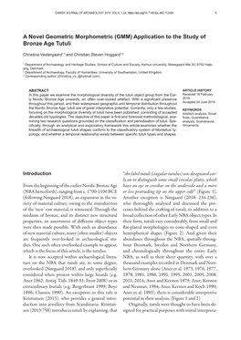 Application to the Study of Bronze Age Tutuli