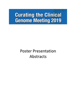 Abstracts Selected for Poster Presentations