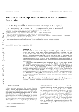 The Formation of Peptide-Like Molecules on Interstellar Dust Grains