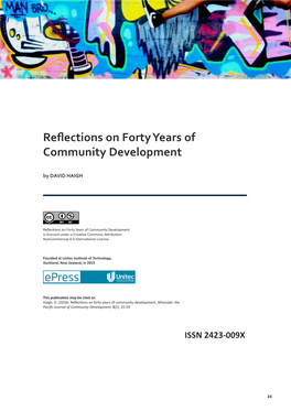 Reflections on 40 Years of Community Development