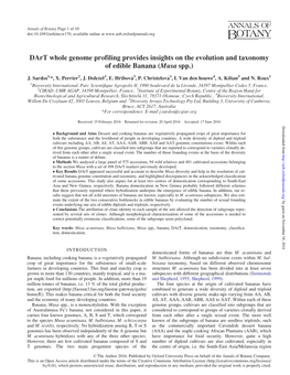 Dart Whole Genome Profiling Provides Insights on the Evolution and Taxonomy of Edible Banana (Musa Spp.)