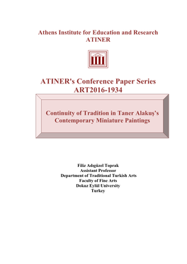 ATINER's Conference Paper Series ART2016-1934