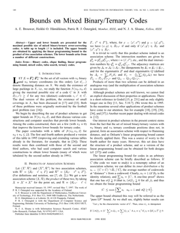 Bounds on Mixed Binary/Ternary Codes