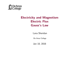 Electric Flux, Gauss's