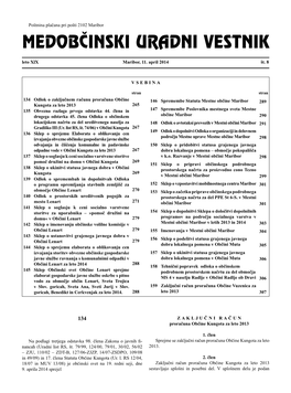 MEDOBČINSKI URADNI VESTNIK Leto Xlx Maribor, 11