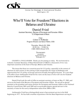 Elections in Belarus and Ukraine