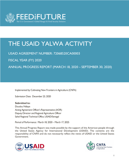 USAID Yalwa FY20 Annual Report