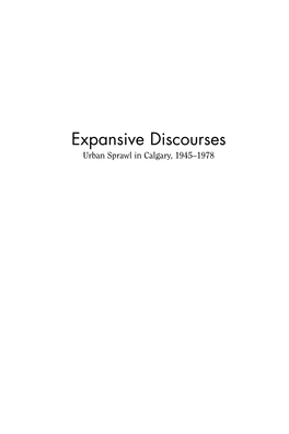 Expansive Discourses: Urban Sprawl in Calgary, 1945–1978
