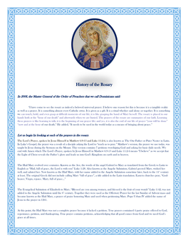 History of the Rosary