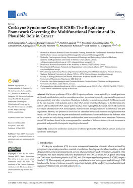 Cockayne Syndrome Group B (CSB): the Regulatory Framework Governing the Multifunctional Protein and Its Plausible Role in Cancer