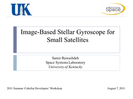 Image-Based Stellar Gyroscope for Small Satellites