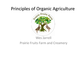 Principles of Organic Agriculture