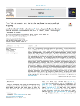 Ceres• Occator Crater and Its Faculae Explored Through Geologic