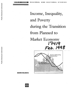 Income, Inequality, and Poverty During the Transition from Planned To