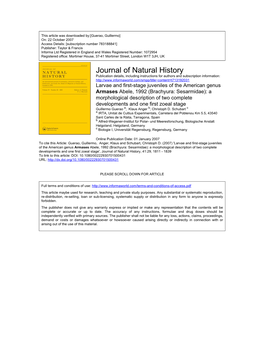 Journal of Natural History