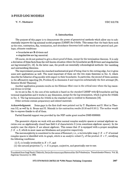 3-Fold Log Models