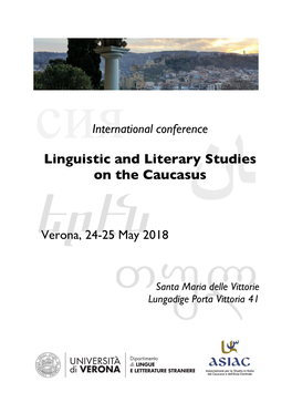 Linguistic and Literary Studies on the Caucasus