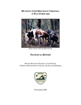 Hunting with Hounds in Virginia : a Way Forward