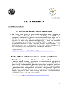 CICTE Informe #29