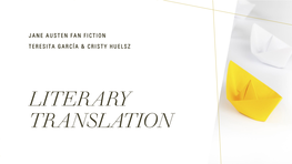 Literary Translation