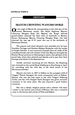 Mayum Chonying Wangmo Dorji