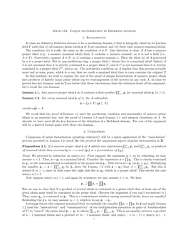 Math 154. Unique Factorization in Dedekind Domains