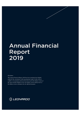 Disclaimer This Annual Financial Report 2019 Has Been Translated Into English Solely for the Convenience of the International Reader