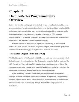 Chapter 1 Domino/Notes Programmability Overview