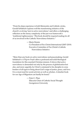 From His Deep Experience in Both Mennonite and Catholic Circles, Gerald Schlabach Explores Well the Transforming Initiative