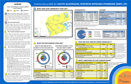 Community Profile for SOUTH ALGONQUIN, RENFREW