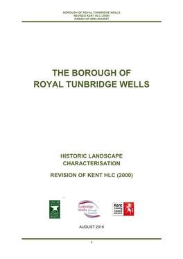 Historic Landscape Characterisation Speldhurst