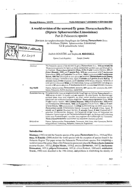 A World Revision of the Seaweed Fly Genus Thoracochaeta DUDA (Diptera: Sphaeroceridae: Limosininae) Part 2: Palaearctic Species