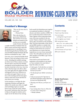 Running Club News Volume 20, No