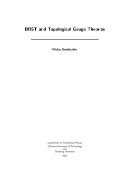 BRST and Topological Gauge Theories