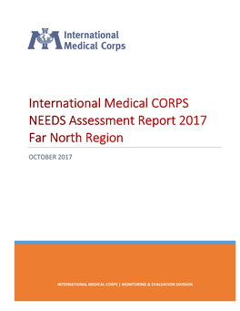 International Medical Corps Needs Assessment Report 2017 Far North Region