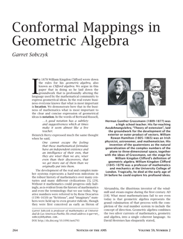 Conformal Mappings in Geometric Algebra Garret Sobczyk