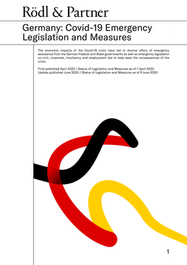 Germany: Covid-19 Emergency Legislation and Measures