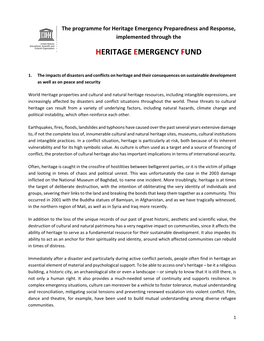 Heritage Emergency Fund